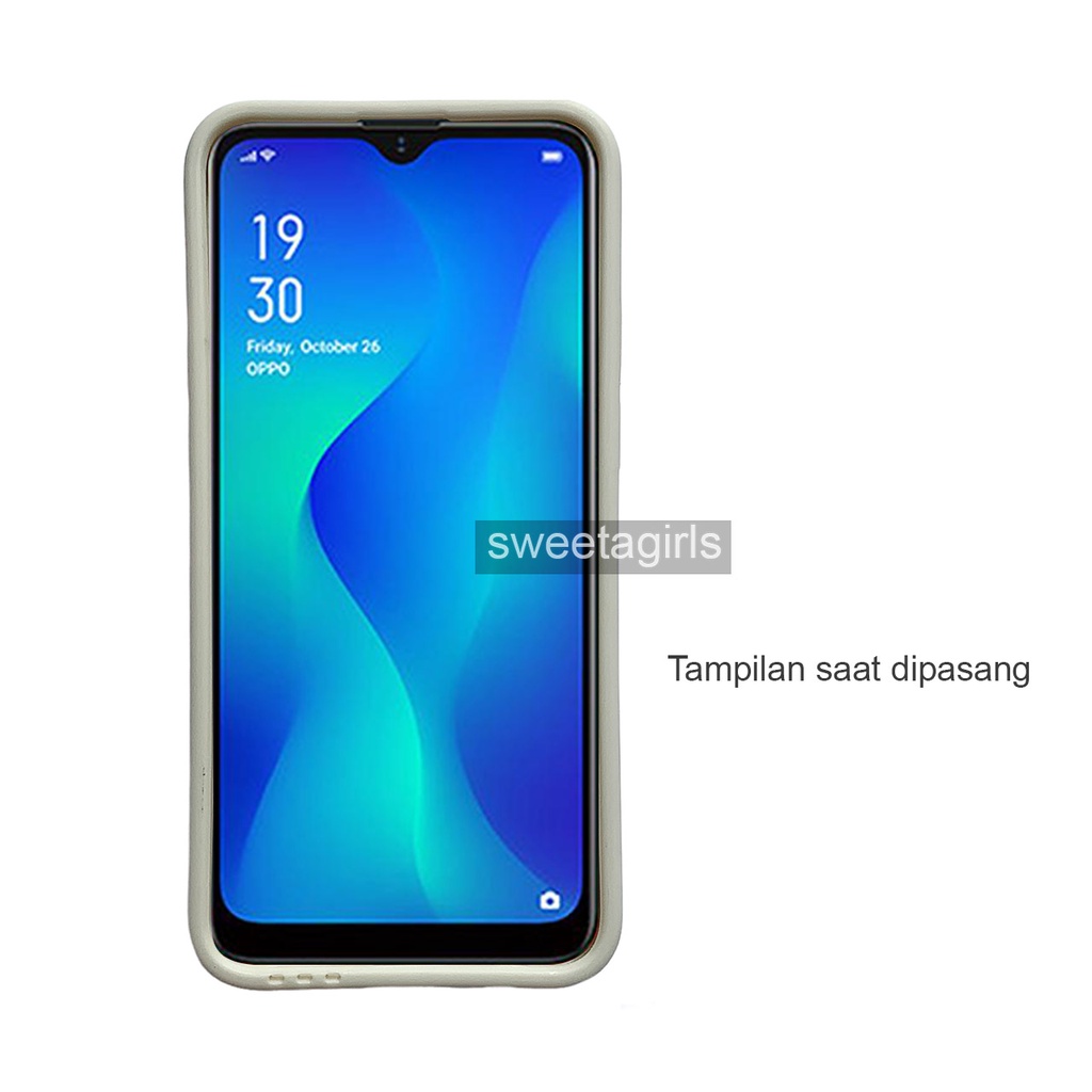 Casing Silikon Lucu Anticrack untuk Oppo A1K dan Realme C2 ( sama ukuran ) - Casing peach Case Gemoy - Bisa Bayar ditempat - sweetacase.id - Case Cubit Lucu - Karakter -  Softcase - Case Gemoy - Kesing - Aesthetic - Boneka 3D