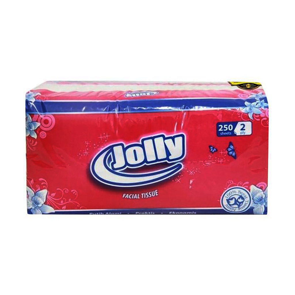 Tisu Jolly 250s /Jolly Facial Tissue 250 Sheets 2 Ply - Tisu Wajah - Tisue Jolly - Tisu Muka