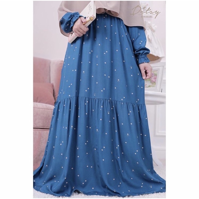 Ditsy juli 2021 Scatolla prussian size M