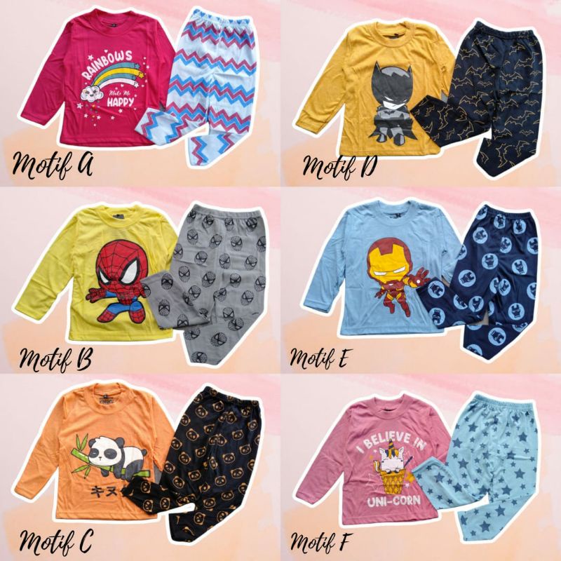 SETELAN PANJANG KINUKU 1-5 TAHUNAN/SETELAN PANJANG ANAL LAKI-LAKI DAN PEREMPUAN/SETELAN PAJAMAS ANAK
