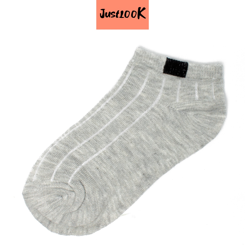 JustLook Kaos Kaki Polos 6 Garis Unisex Fashion Wanita Pria Kaos Kaki Import Murah-4