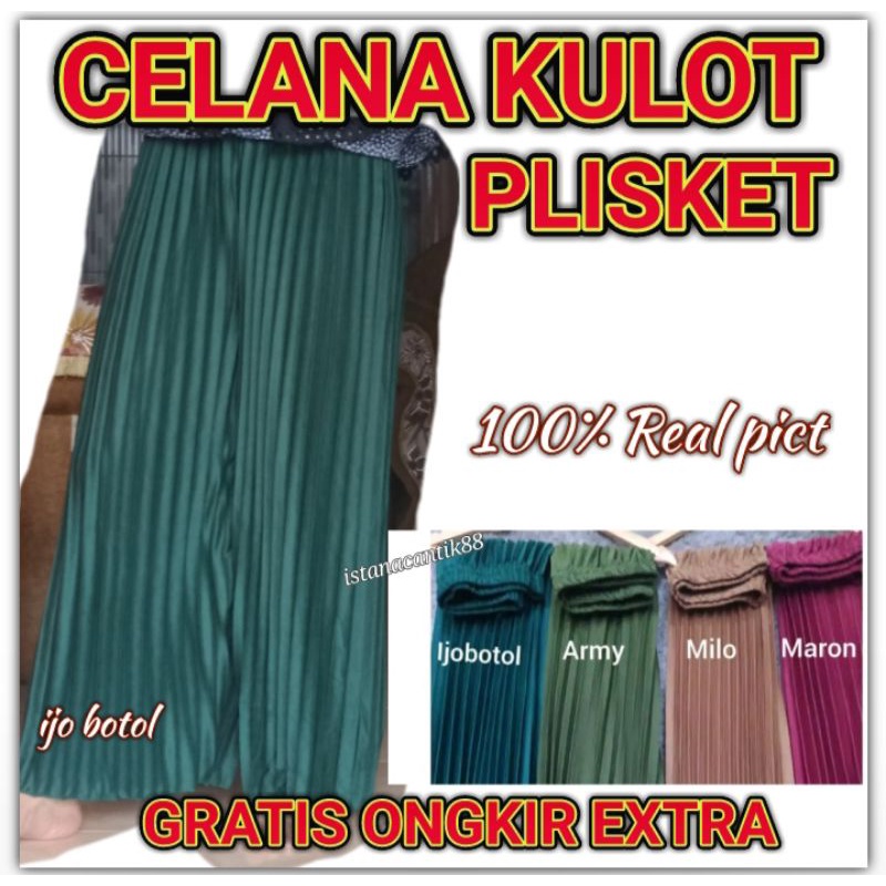 Kulot Plisket / Celana Premium / Bawahan Wanita Dewasa / Fashion Cewek Model Wiron KULOT PREMIUM