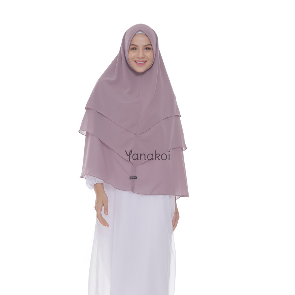 Yanakoi Hijab Jilbab  Khimar Khadijah Warna  Ungu Taro  