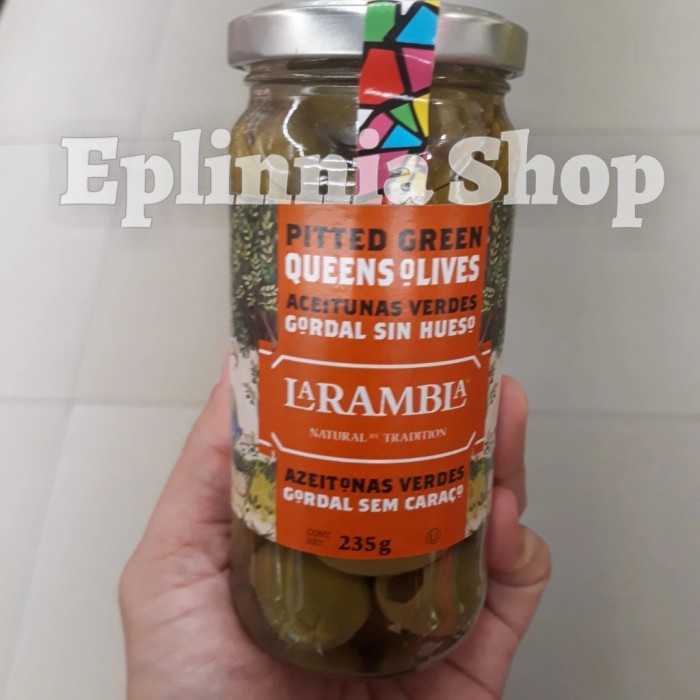 

La Rambla Pitted Green Queens Olives 235 gr - Buah Zaitun