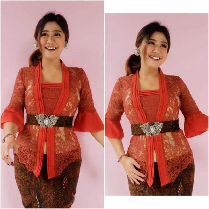 kebaya bali jadi semifrance mix moscreft M - XXL (kebaya saja)