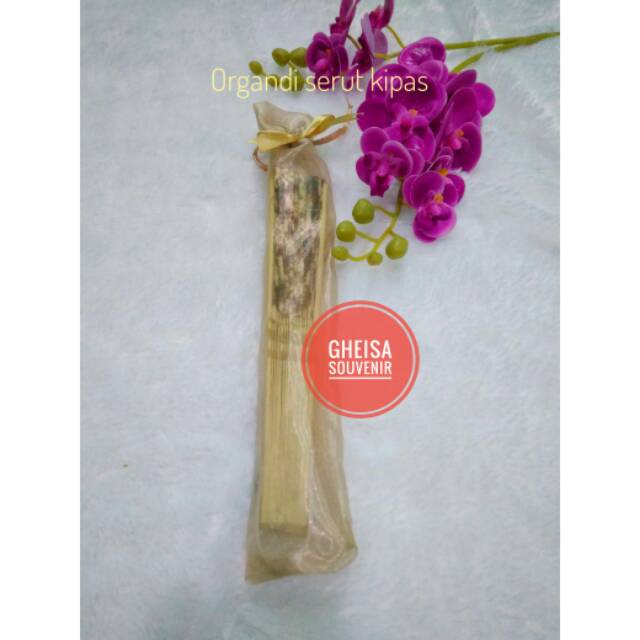 kantong serut kipas / tile serut kipas / kantong tile / tas serut  / bungkus souvenir / bungkus tile