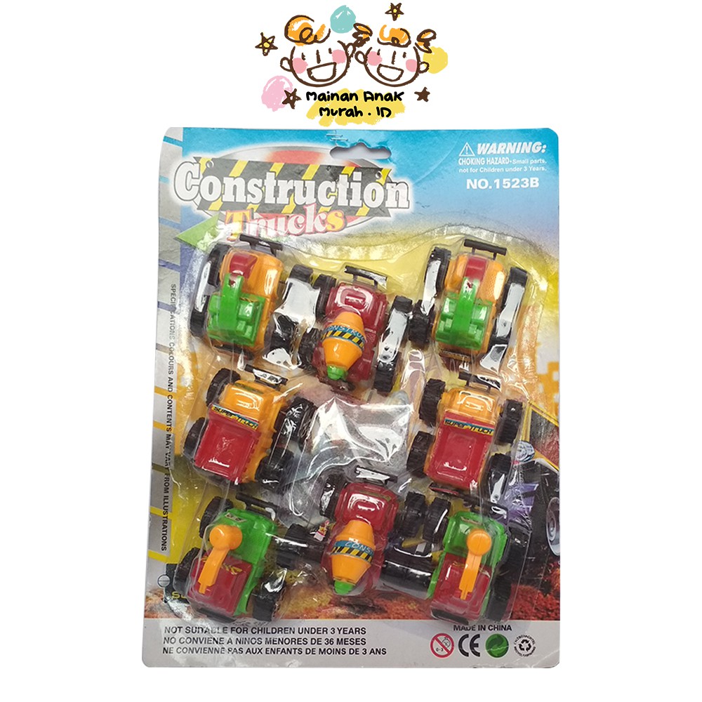  Mainan  Anak Truck Set Bego Excavator Construction Trucks 