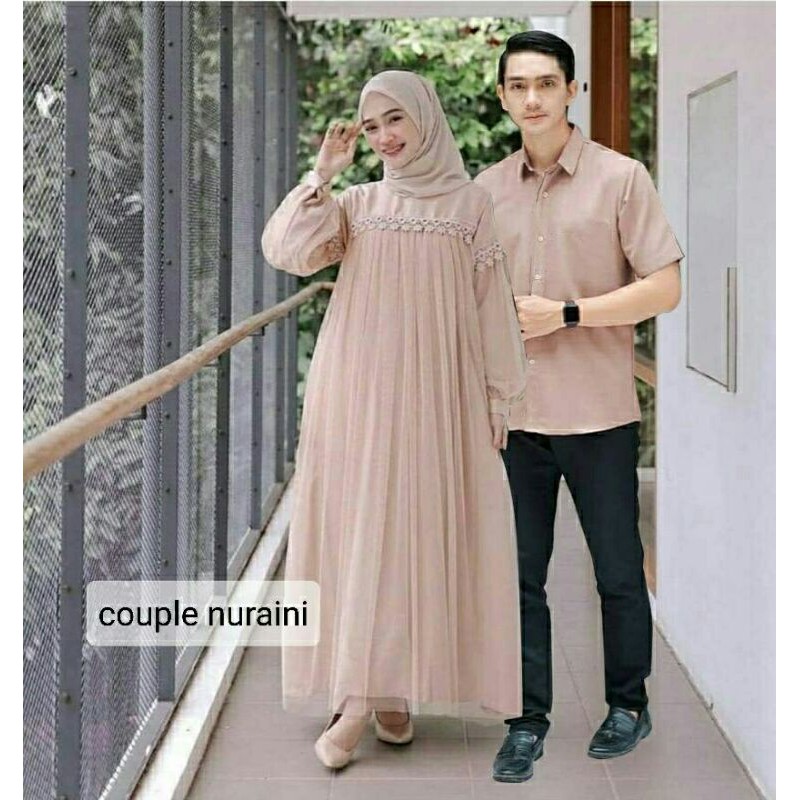 GAMIS COUPLE KELUARGA CP NURAINI | GAMIS COUPLE LEBARAN | BAJU MUSLIM COPLE | GAMIS COUPLE KONDANGAN