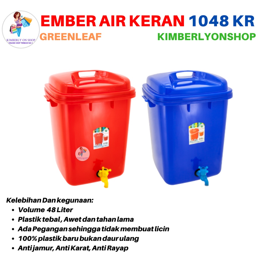 Ember Kran Tong Air Cuci Tangan 48 Liter Green Leaf 1048 KR