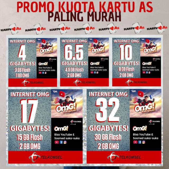 KUOTA INTERNET KARTU AS TERMURAH/ KUOTA TELKOMSEL