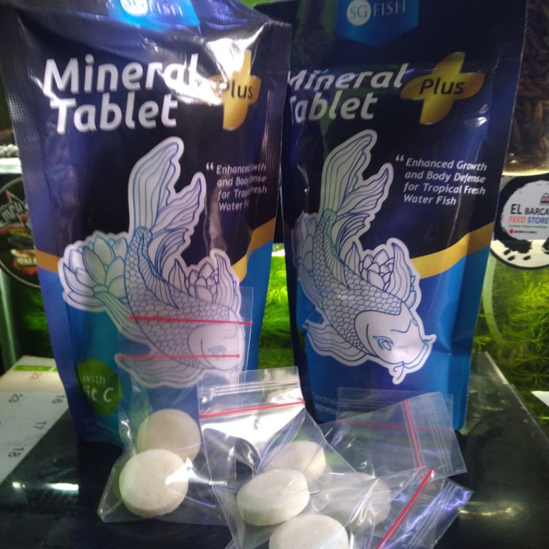 [COD] Mineral tablet plus vitamin C garam ikan garem ikan hias Per tablet / Eceran