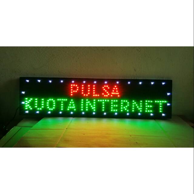 Led sign / tulisan led pulsa kuota internet