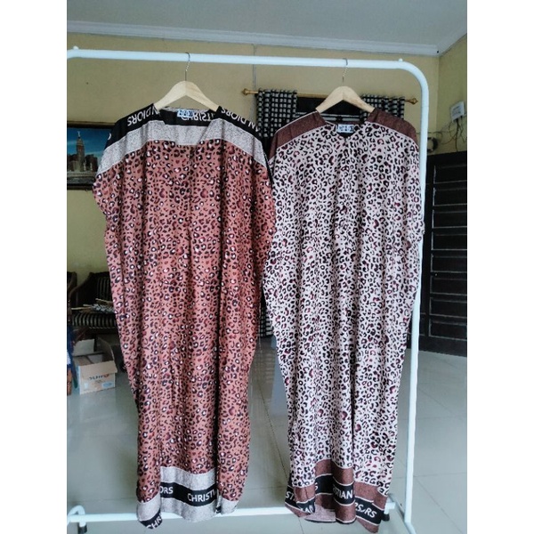 Kaftan Leopard Viral/Kaftan Dior/Kaftan Motif Macan/Kaftan Free Bandana/Daster Leopard/Daster Rayon/