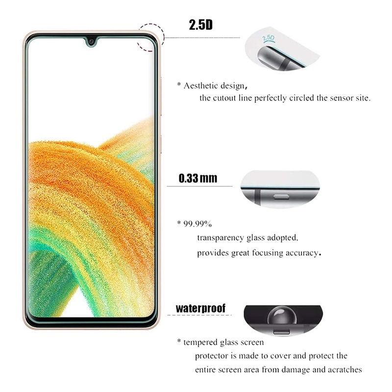 Pelindung Layar Tempered Glass Full Cover Untuk Samsung Galaxy M13 / M13