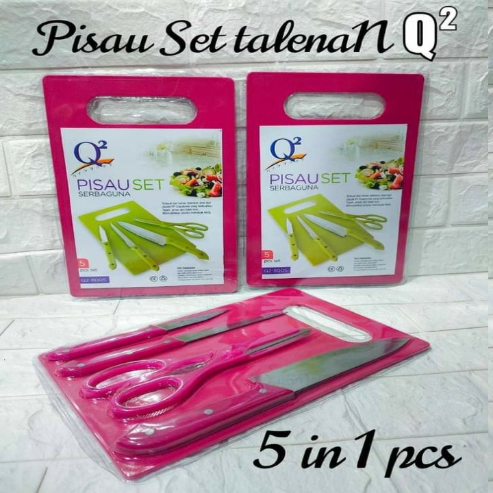 PISAU SET TELENAN / TALENAN 5PCS / PISAU GUNTING TELANAN / PISAU SERBAGUNA 5PCS Q2 8005 / Q2-8005