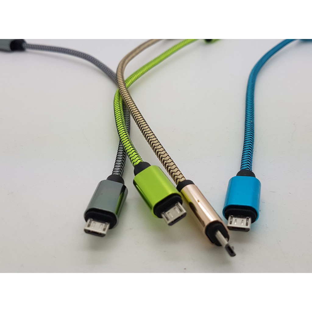 kabel micro usb kepala metal panjang 22cm / kabel power bank