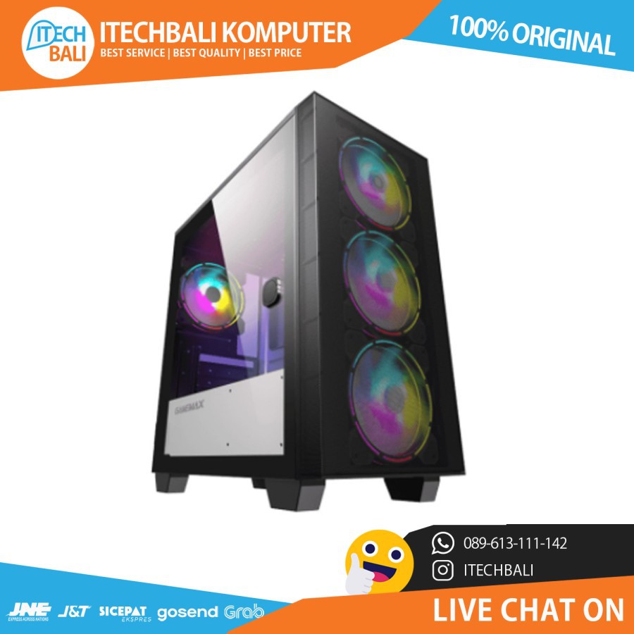 Casing GAMEMAX AERO MINI Atx Free 3 Fan  | ITECHBALI