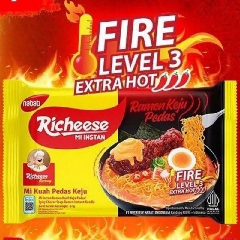 

Mie Richeese Ramen Keju Fire Level 3