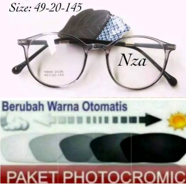 Paket Hemat : Frame Kacamata Terbaru + PHOTOCROMIC, Minus, Plus Dan Anti UV, Kacamata Fashion New