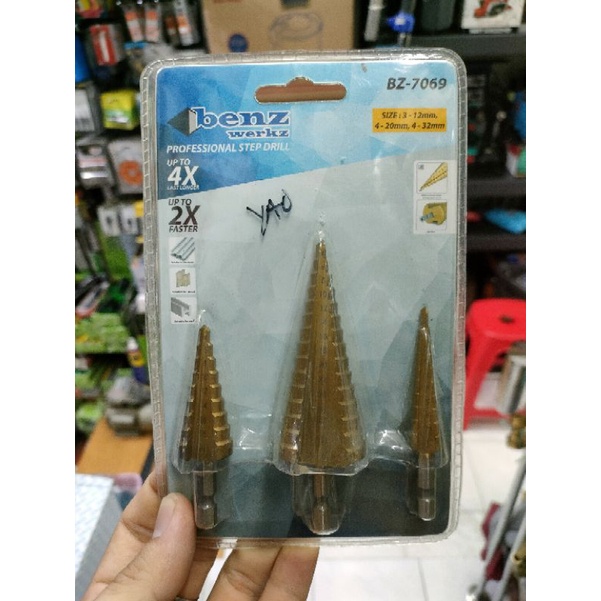Mata bor pagoda benz 3-12mm,4-20mm,4-32mm / mata bor step drill benz