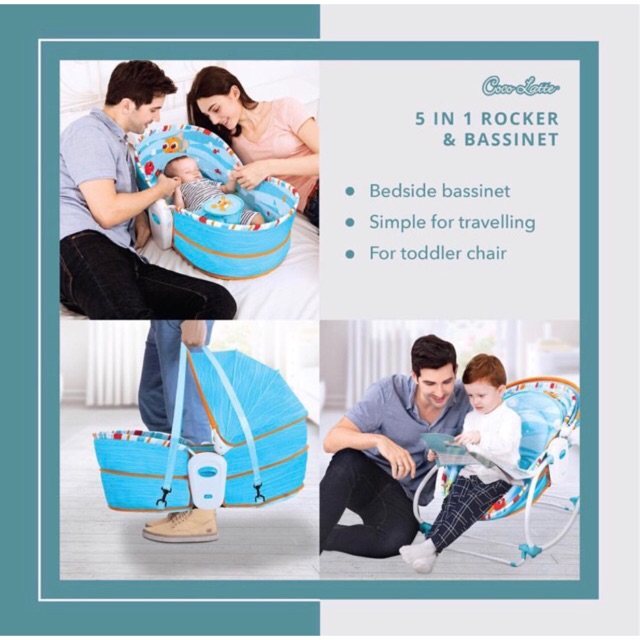 COCOLATTE WEELER 5in1 rocker &amp; basinet | BOUNCER BABY | AYUNAN BAYI