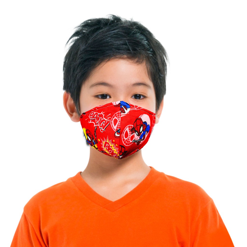 Masker Anak Karakter Model Korea 3 Lapis Headloop Earloop