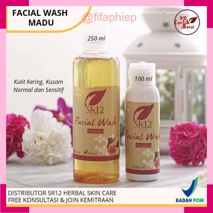 Facial Wash Honey Sr12 Sabun Wajah Original Sabun Madu Solusi Kulit Kering Kusam Sensitif