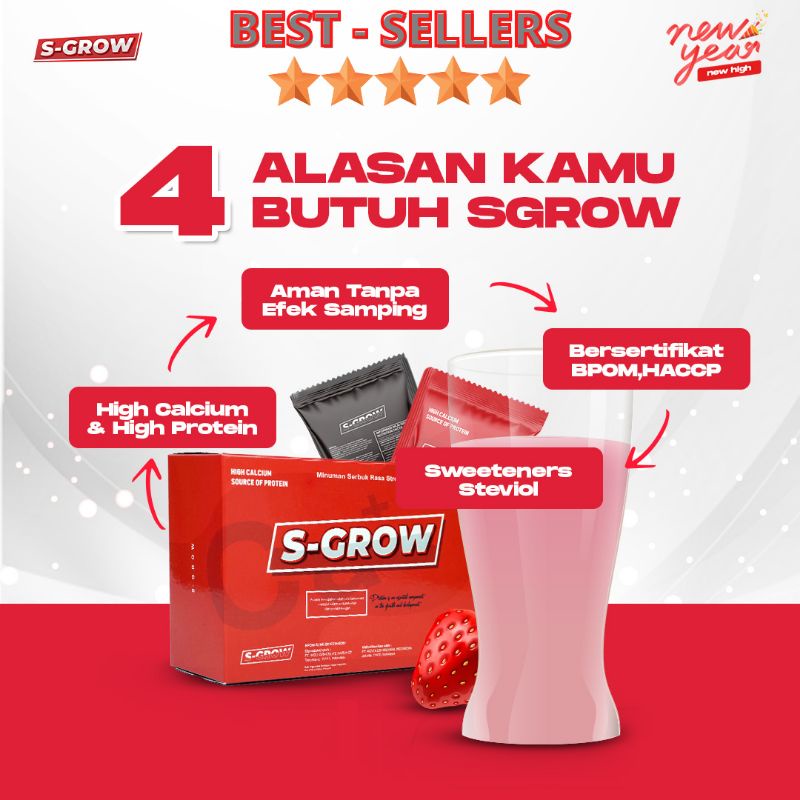 Susu Peninggi Badan S GROW Obat Suplemen Peninggi Badan Anak Remaja Dewasa Super Cepat Original