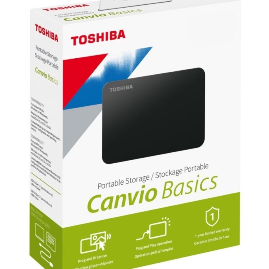 Harddisk External 1TB Toshiba Canvio Basic HD HDD Garansi Resmi