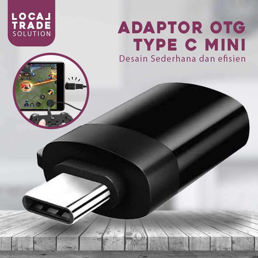 Adaptor OTG Type C Alumunium Alloy Konektor USB Female to Type C Konverter Type C