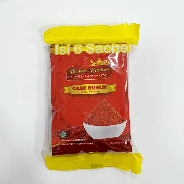 

Bumbu Kitchen Cabe Bubuk 6 sachet x 7 Gram