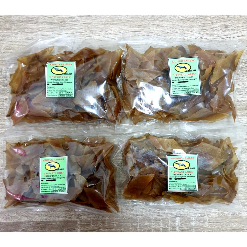 

2Xbtygneal Sakha Snack ) Kerupuk Kulit Kerbau Mentah 250 Gram Krecek Rambak Kulit Kerbau Asli