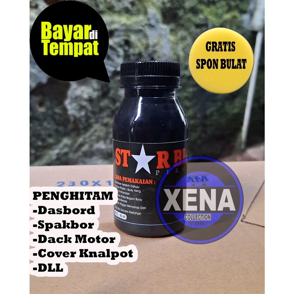 PENGHITAM BODY KASAR MOTOR DAN MOBIL PERMANENT SATU KALI PAKAI UNTUK SELAMANYA / 60ml [Penghitam motor/mobil, Trim Restorer, Dasboard, Body motor/ mobil] / penghitam body motor PREMIUM