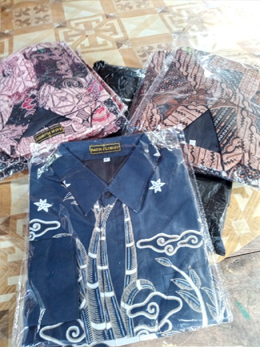 Ayam Batik Dongker Kemeja Batik Pria Full Furing Katun Sragenan