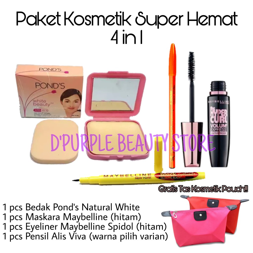 Paket Kosmetik Super Hemat Komplit 4 in 1 - Paket Make Up Hemat Super Komplit 4 in 1