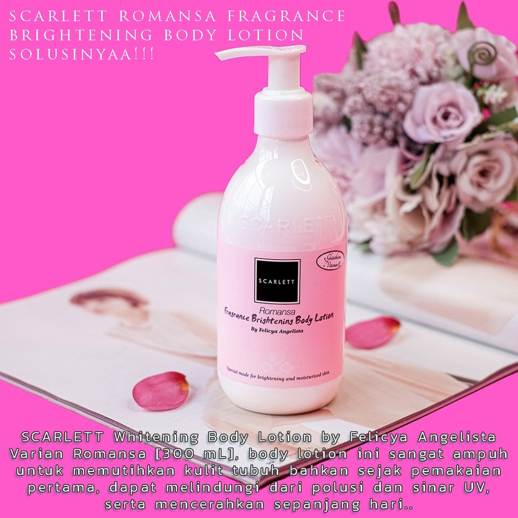 SCARLETT WHITENING BODY LATION ROMANSA hand and body lotion original