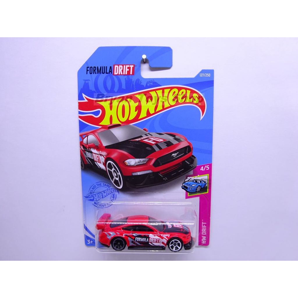 Hot Wheels Custom 18 Ford Mustang GT Merah Tampo Formula Drift