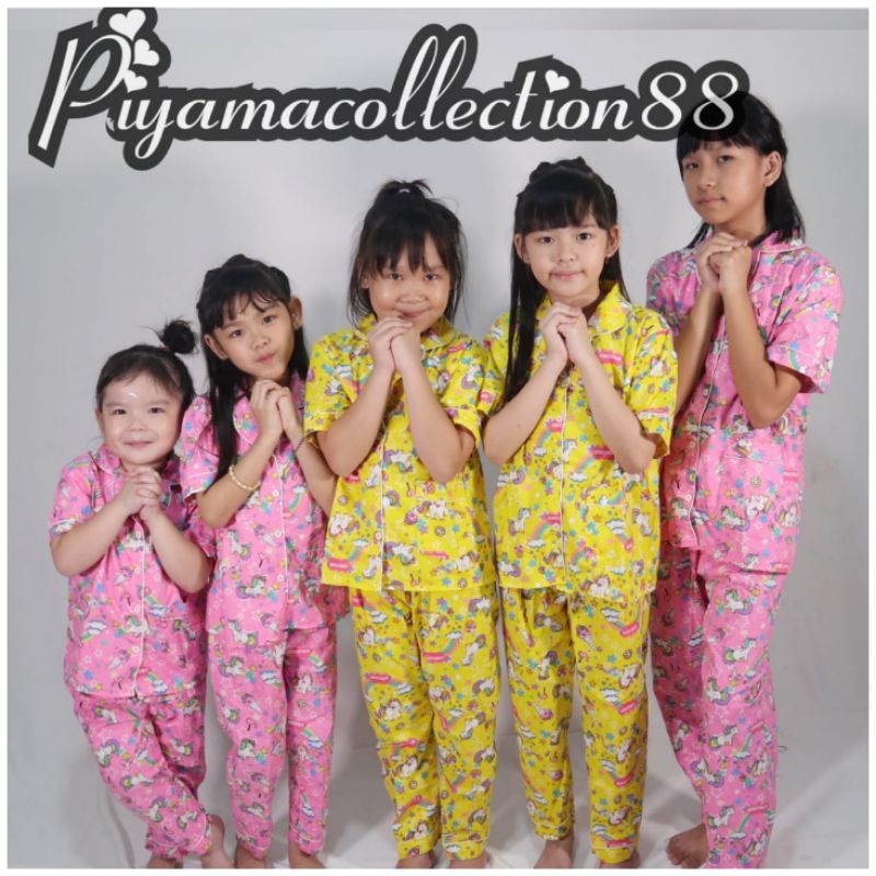 Piyama Baju tidur bisa couple mom and kids Unicon Star