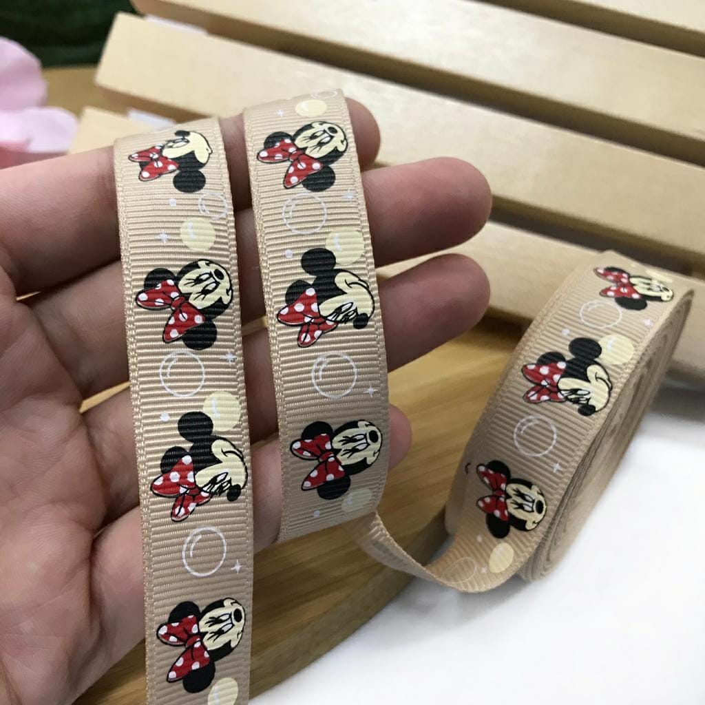 5 YARD - PITA GROSGRAIN MOTIF / PITA GROSGRAIN MOTIF MICKEY MOUSE/ MINNIE MOUSE / PITA DISNEy