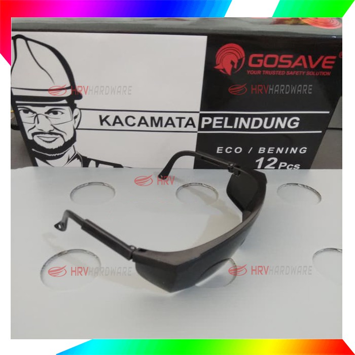 Kacamata LAS ECO HITAM Safety Glasses Kacamata Las dan Gerinda