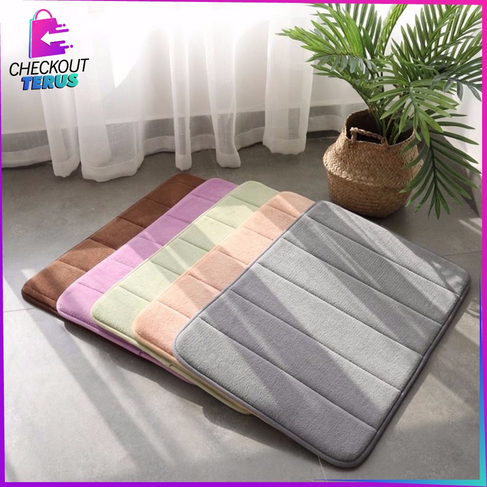 CT C362 Keset Kaki Anti Slip (80x60cm) Keset Kamar Mandi Anti Slip Bahan Memory Foam Keset Dapur Anti Slip Menyerap Air