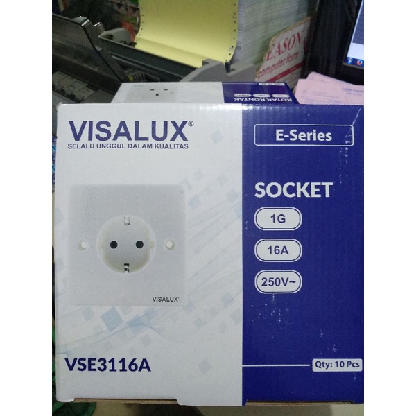 VISALUX SAKLAR ENGKEL SERI TRIPLE STOP KONTAK &amp; 4