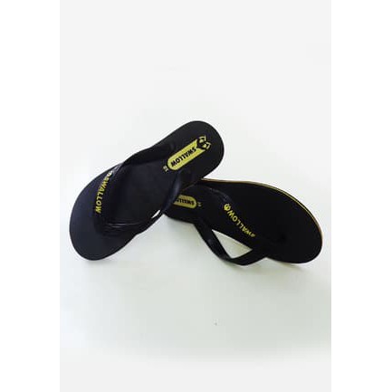 SATUAN Sandal Sendal Jepit Pria Swallow Black Pearl Hitam Ukuran Besar