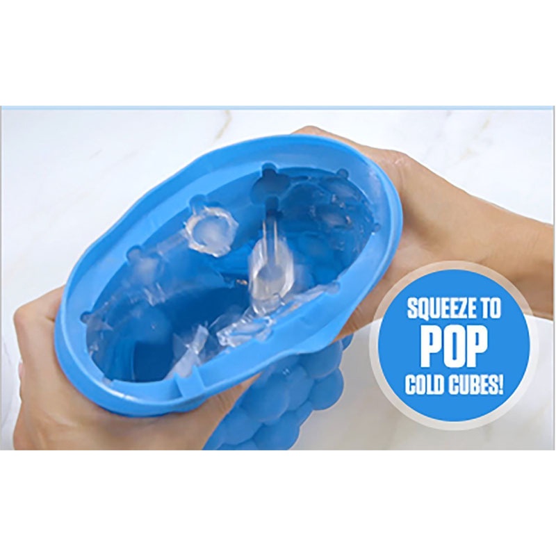 Ice Genie Pencetak Es Batu Ice Cube Maker 3D Silicone Mold - C01 - Blue