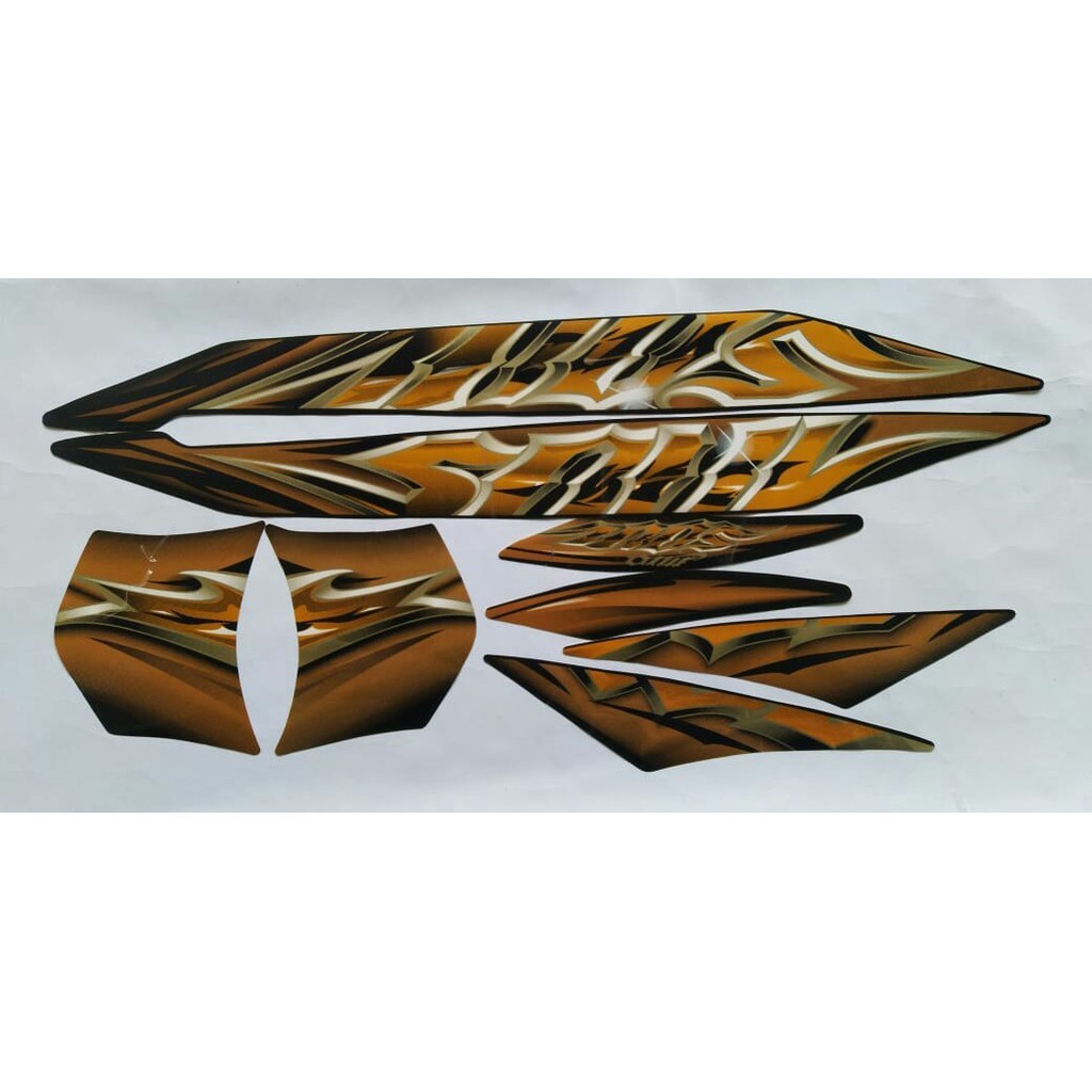 stiker striping mio soul 2010 hitam gold