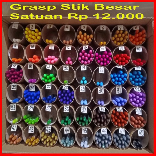 Bagus Crayon Grasp 48 Warna Stik Besar Dijual Satuan Original Bergaransi
