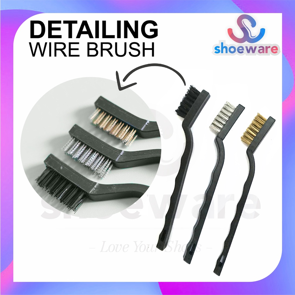 sikat sepatu detailing wire brush kawat