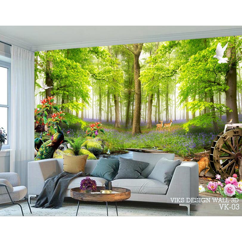 Wallpaper Custom Printing - Wallpaper Dinding Custom Murah Tema taman