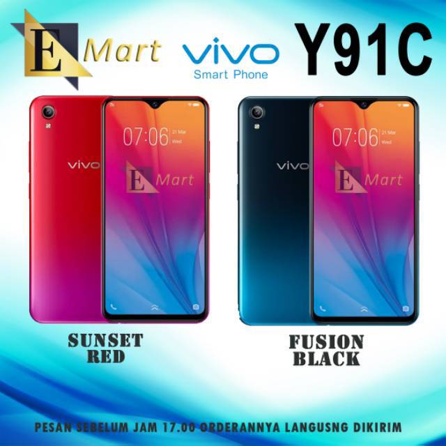 Vivo Y91c 2gb Ram 32gb Internal Garansi Resmi Vivo Indonesia Shopee Indonesia