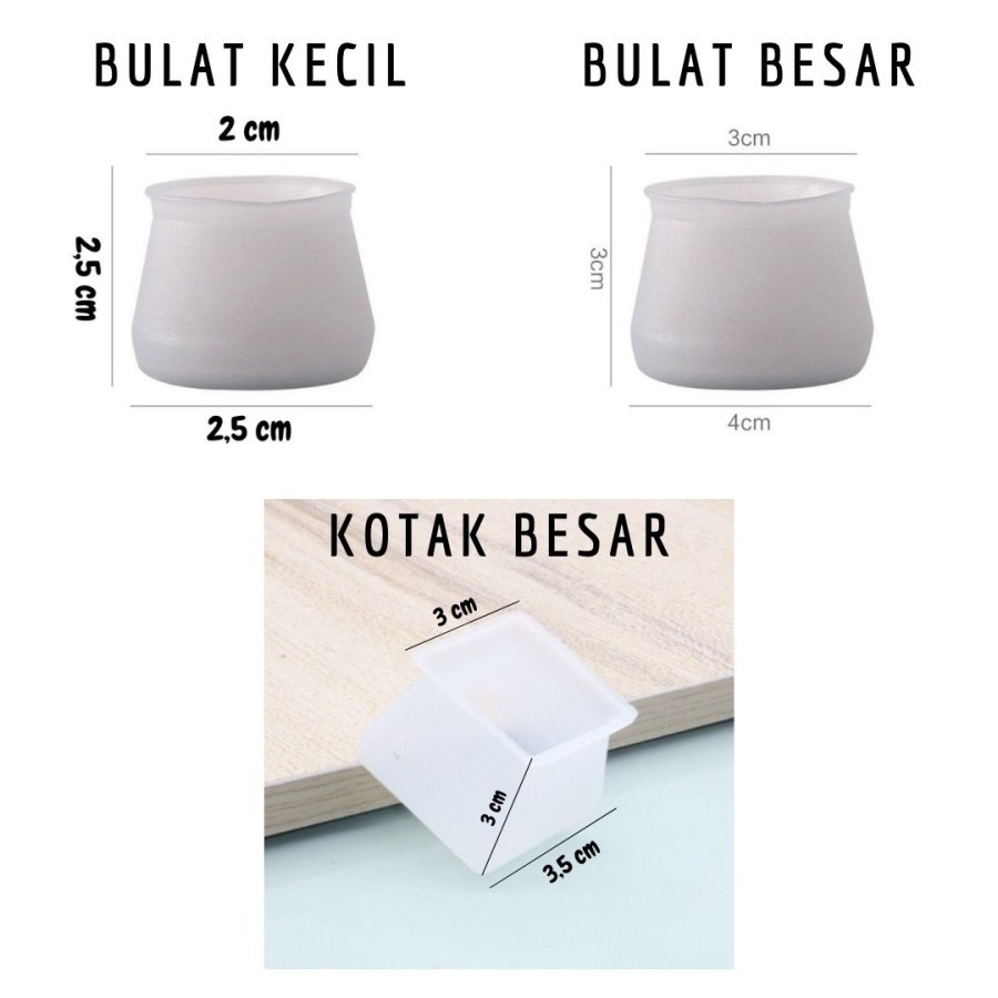 Alas sarung pelindung Furniture kaki meja kursi silikon silicone karet